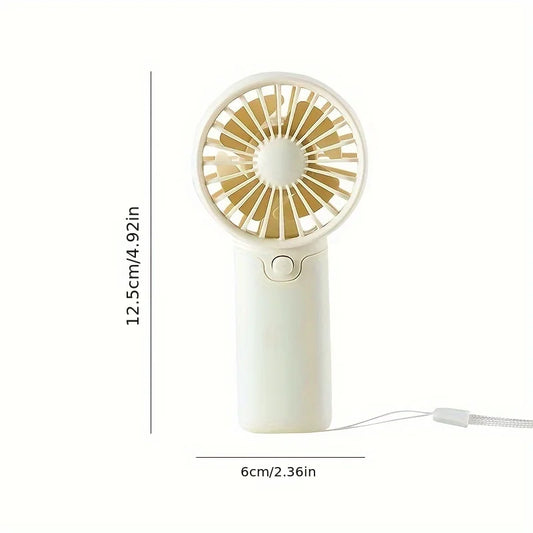 Cute Mini Fan Portable Handheld Fan Lightweight Handy Fan Pocket Size Low Noise Small Electric Fan Student Gift Outdoor Fan 2024