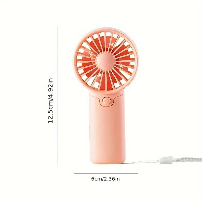 Cute Mini Fan Portable Handheld Fan Lightweight Handy Fan Pocket Size Low Noise Small Electric Fan Student Gift Outdoor Fan 2024