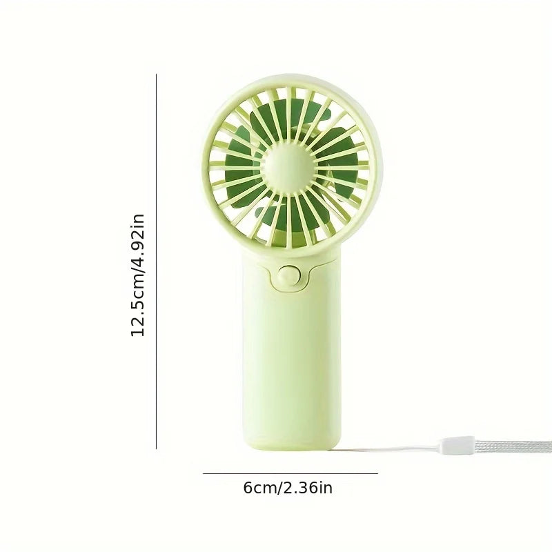 Cute Mini Fan Portable Handheld Fan Lightweight Handy Fan Pocket Size Low Noise Small Electric Fan Student Gift Outdoor Fan 2024