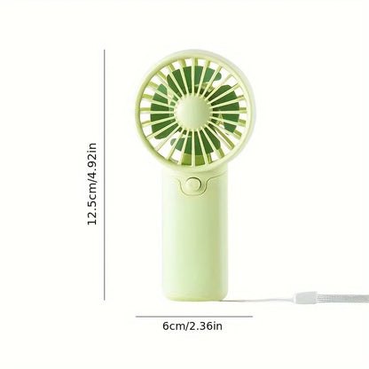 Cute Mini Fan Portable Handheld Fan Lightweight Handy Fan Pocket Size Low Noise Small Electric Fan Student Gift Outdoor Fan 2024