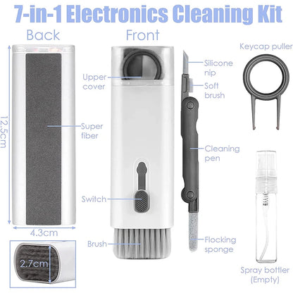 7-In-1 Keyboard Cleaning Kits Airpods Cleaner Headset Cleaner Pen Laptop Screen Cleaning Bluetooth Earphones Cleaning Kit