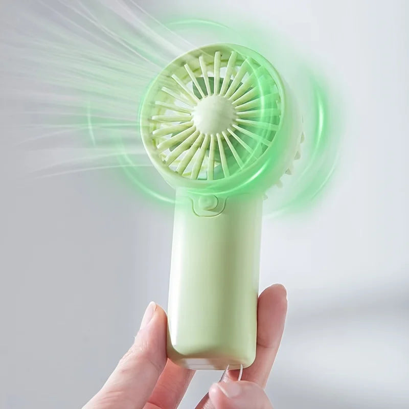 Cute Mini Fan Portable Handheld Fan Lightweight Handy Fan Pocket Size Low Noise Small Electric Fan Student Gift Outdoor Fan 2024